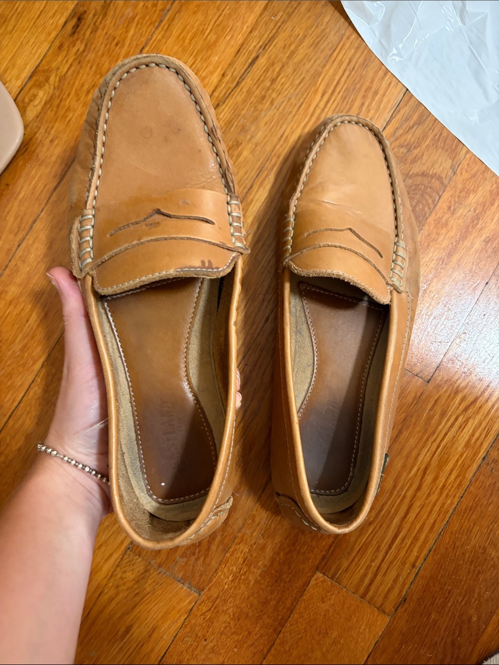 Eastland Tan Leather Penny Loafers